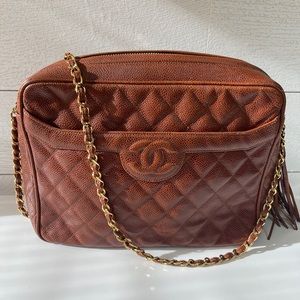 Vintage Chanel Quilted Camera Bag